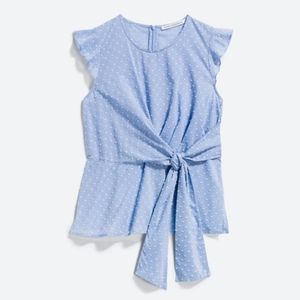 Collective Concepts Tie Detail Cotton Top, Small